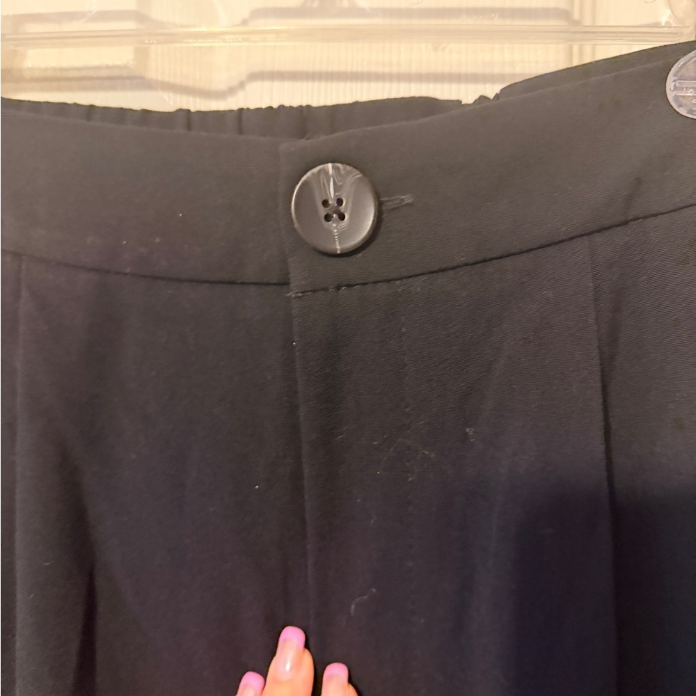 Stradivarius Black Wide Leg Women's Pants - Picture 4 of 5